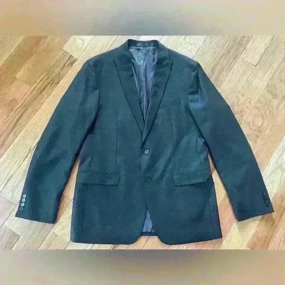 Ralph Lauren Mens Blazer Gray 100% Wool 2 Button Lined Jacket Sport Coat Sz 42L - Picture 1 of 16